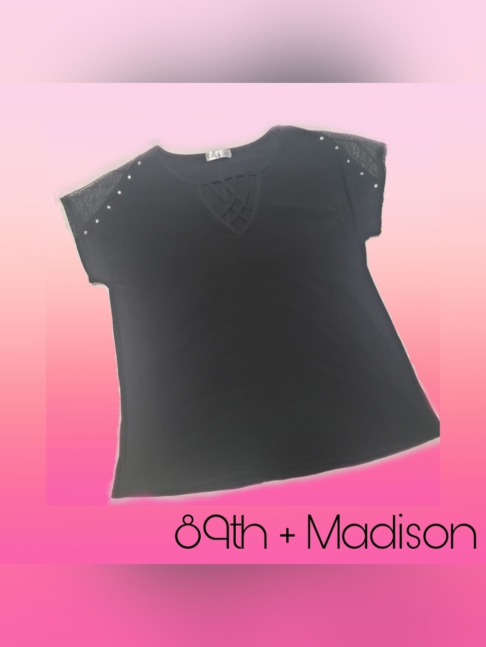 Womems Large Black Blouse